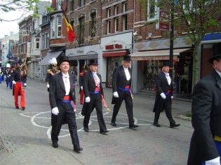 les officiers des Francs Arquebusiers dans les rangs des Arbal�triers