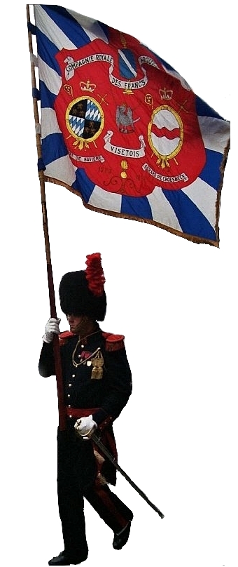 le Drapeau des confr�res avec les armoiries des princes-�v�ques de Groesbeck et de Bavi�re